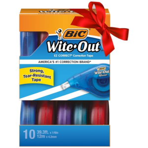 BIC Wite-Out Brand EZ Correct Correction Tape, 39.3 Feet, 10-Count Pack